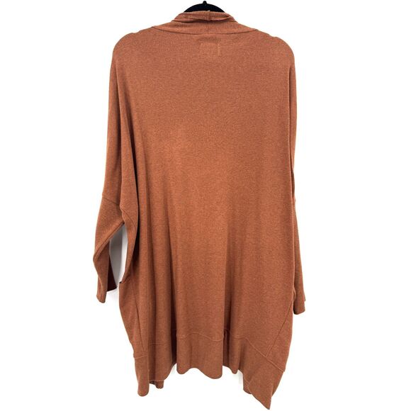 PACT Brooklyn Airplane Brown Long Sleeve Slouchy Oversized Long Cardigan Size S - Picture 5 of 7